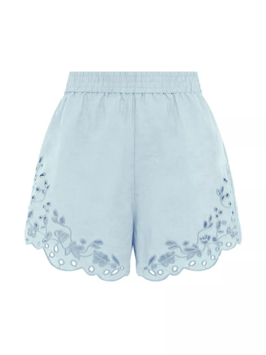 Memoir Embroidered Shorts | Saks Fifth Avenue