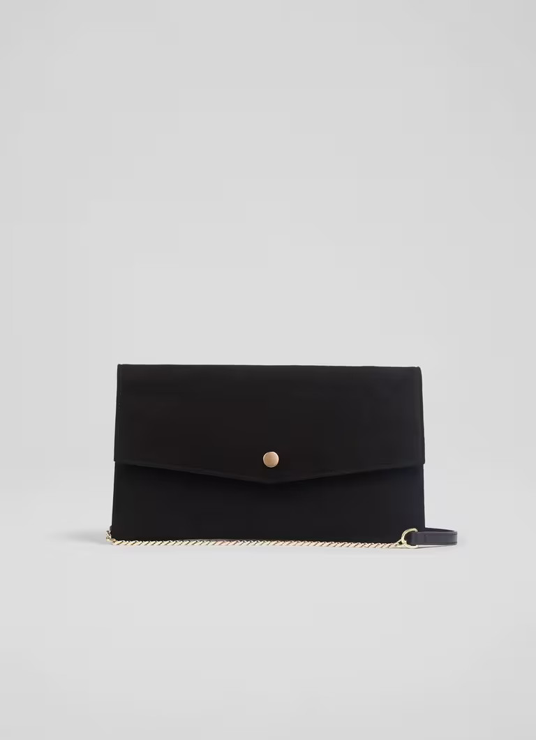 Layla Black Suede Envelope Clutch | L.K. Bennett (UK)