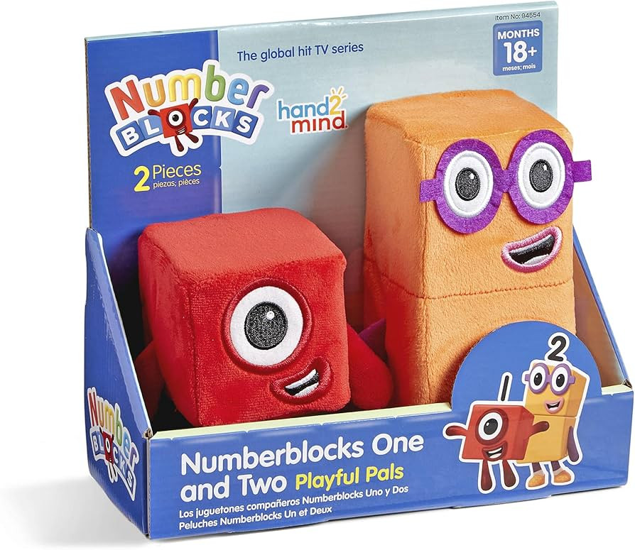 hand2mind Numberblocks One and Two Playful Pals, Cartoon Plush Toy, Plush Figure Toys, Kids Stuff... | Amazon (US)