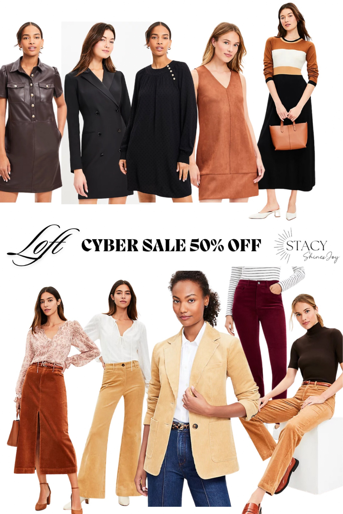 I’m loving these corduroy pieces from loft. I got their corduroy dress last week and it’s already sold out so a lot of these items are going fast. So many pieces that I love! That corduroy midi! The pleather dress, the suede swing dress! The blazer style dress!  😍. They have a cyber only 50% sale today. Take advantage while you can. Great workwear items and teacher fall outfits at affordable prices.
#Women’sWorkwear #Workwear #CorduroyBlazer #SuedeDress #SuitDress #TeacherOutfits #FallTeacherLooks #TeacherOutfits
#momstyle
#realisticmomstyle
#momlife
#over40style
#midsizefashion
#midsizestyle
#affordablefashion
#affordablestyle
#2024trendsforwomen #falltransitionpieces #falltrends #fall2024 
#FallFashionTrends #TrendFall #FallLooks
#FallBasics #FallMustHaves

 #corduroy

#LTKPlusSize #LTKSaleAlert #LTKStyleTip #LTKFindsUnder50 #LTKMidsize #LTKWorkwear #LTKFallSale