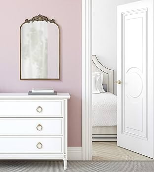 Kate and Laurel Arendahl Traditional Arch Mirror, 19" x 30.75" , Gold, Baroque Inspired Wall Deco... | Amazon (US)