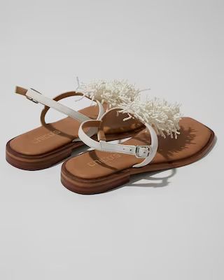 White T-Strap Sandals | Chico's