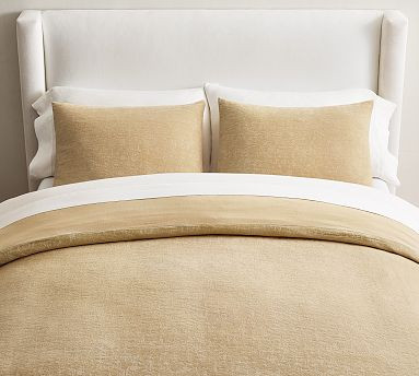 Jacquard Cotton Chenille Duvet Cover | Pottery Barn (US)
