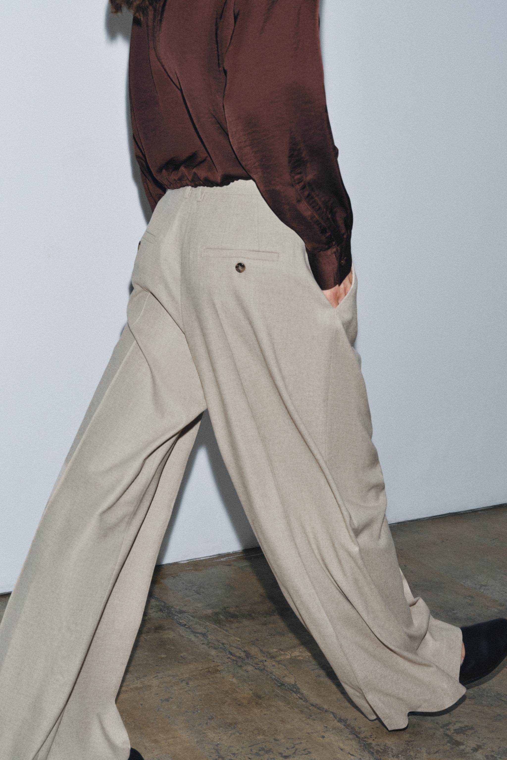 PLEATED WOOL PANTS ZW COLLECTION | Zara US