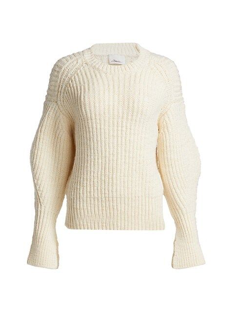 Chunky Knit Cropped Wool Sweater | Saks Fifth Avenue