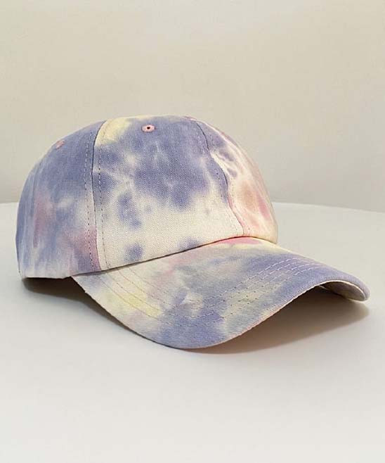 Yokodea Women's Baseball Caps Pinkpurple - Pink & Purple Tie-Dye Baseball Cap | Zulily