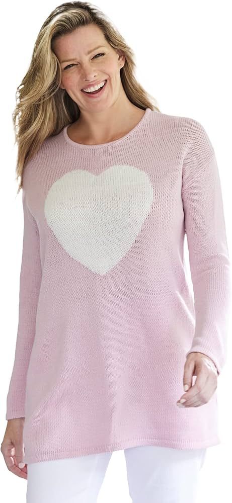 Woman Within Women's Plus Size Motif Sweater Pullover | Amazon (US)