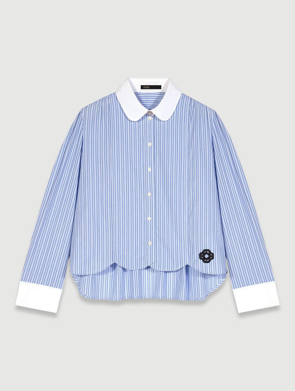 Contrast stripe shirt | Maje US | Maje US