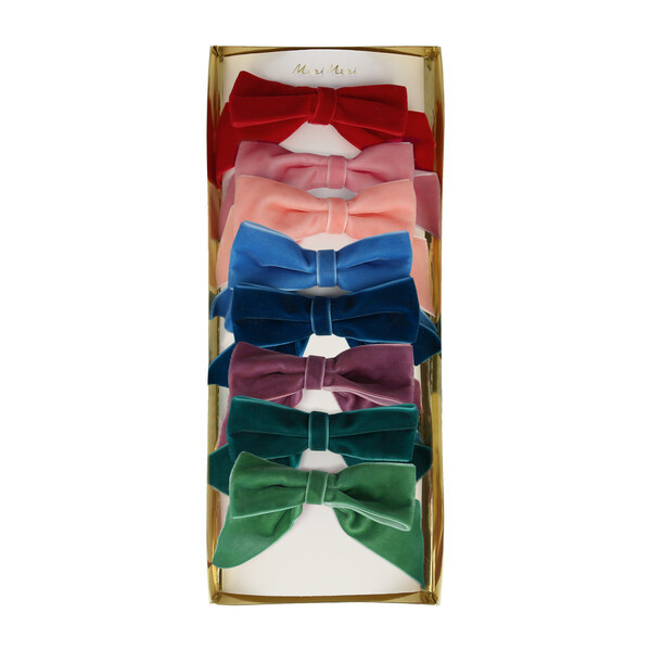 Radiant Velvet Bow Hair Clips | Maisonette