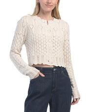 Pointelle Crop Cardigan | TJ Maxx
