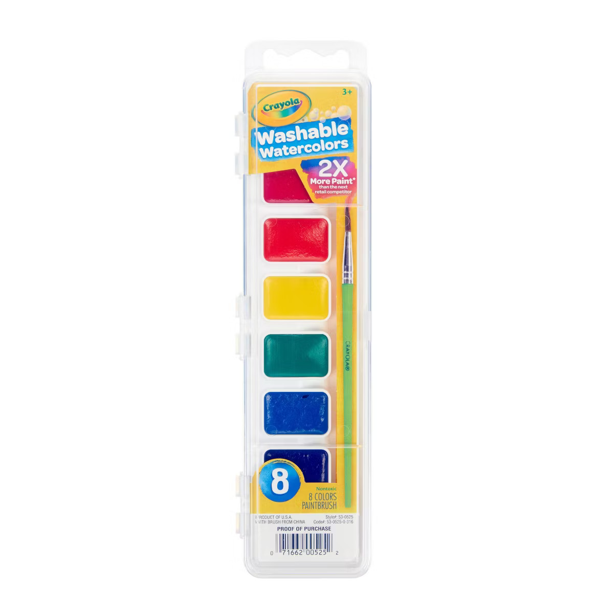 Crayola 8ct Kids Watercolor Paints with Brush | Target
