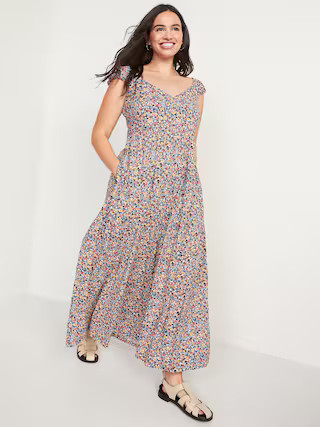Tiered  All-Day Fit & Flare Maxi Dress for Women | Old Navy (US)