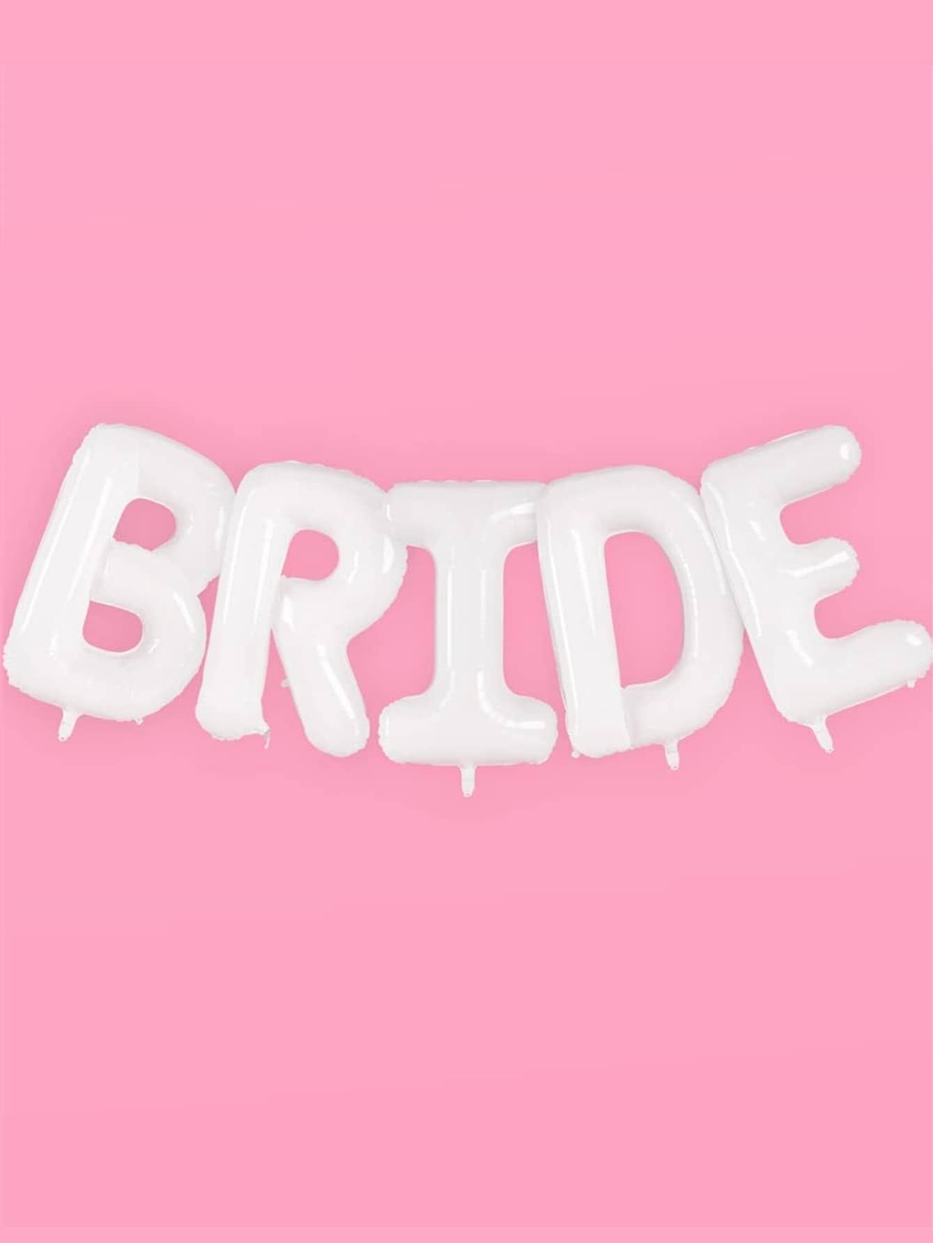 16 inch White Bride Letter Foil Balloon Wedding Bridal Shower Engagement Hen Party Decor Bachelor... | SHEIN