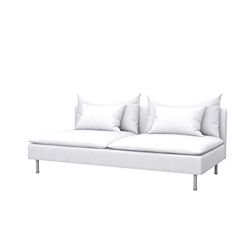 Soferia - IKEA SÖDERHAMN sofa-bed cover, Eco Leather White | Amazon (US)