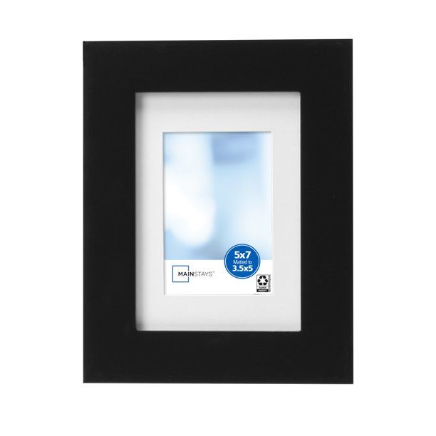 Mainstays Flatwide 5" x 7" to 3.5" x 5" Picture Frame, Black | Walmart (US)