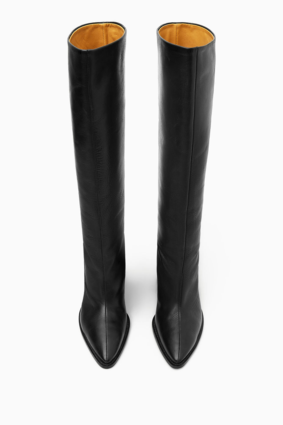 KNEE-HIGH POINTED LEATHER BOOTS | COS (EU)