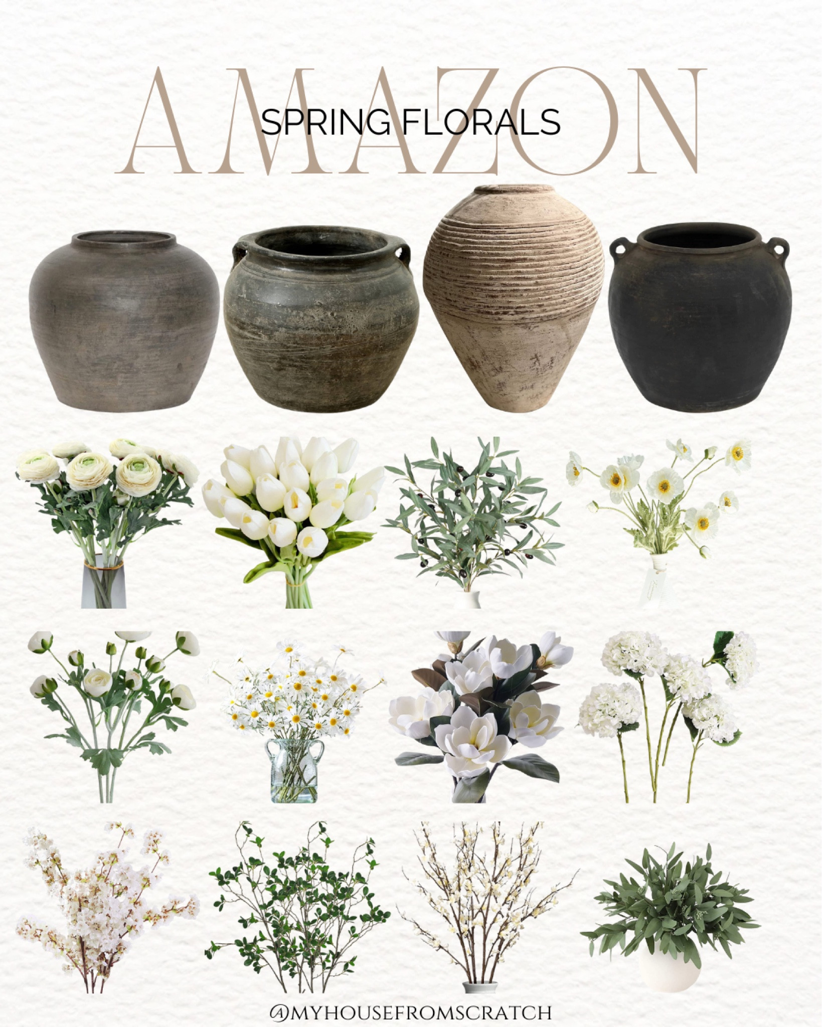 Amazon flowers, Amazon stems, Amazon spring flowers, Amazon spring stems and florals, Amazon florals, Amazon vases, neutral floral 

#LTKstyletip #LTKhome #LTKSeasonal