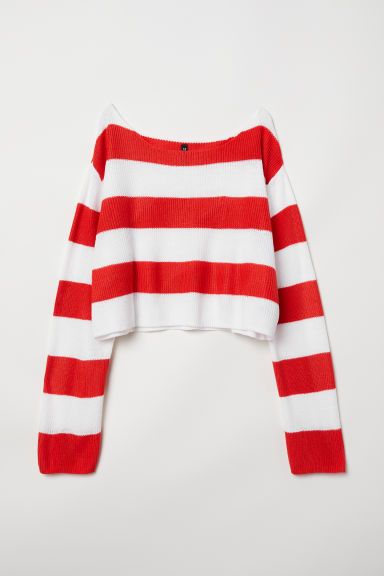 H & M - Striped Sweater - Red | H&M (US + CA)