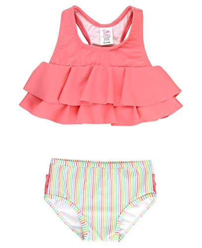 RuffleButts Rainbow Seersucker Flounce Bikini - 3-6m | Amazon (US)