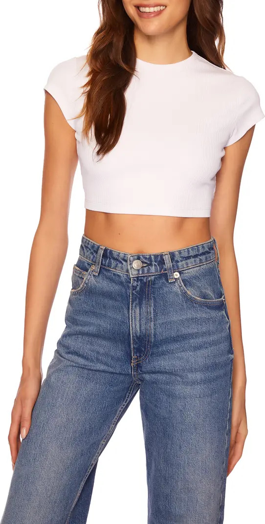 Crewneck Rib Crop T-Shirt | Nordstrom