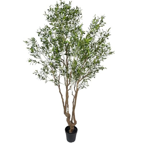 AfanD Artificial Olive Tree - 9ft Tall Fake Olive Plant in Pot - Faux Silk Tree for Indoor | Amazon (US)