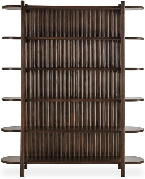 Classic Home Redford 81" Mango Wood Mid-Century Modern Brown Bookcase | Amazon (US)
