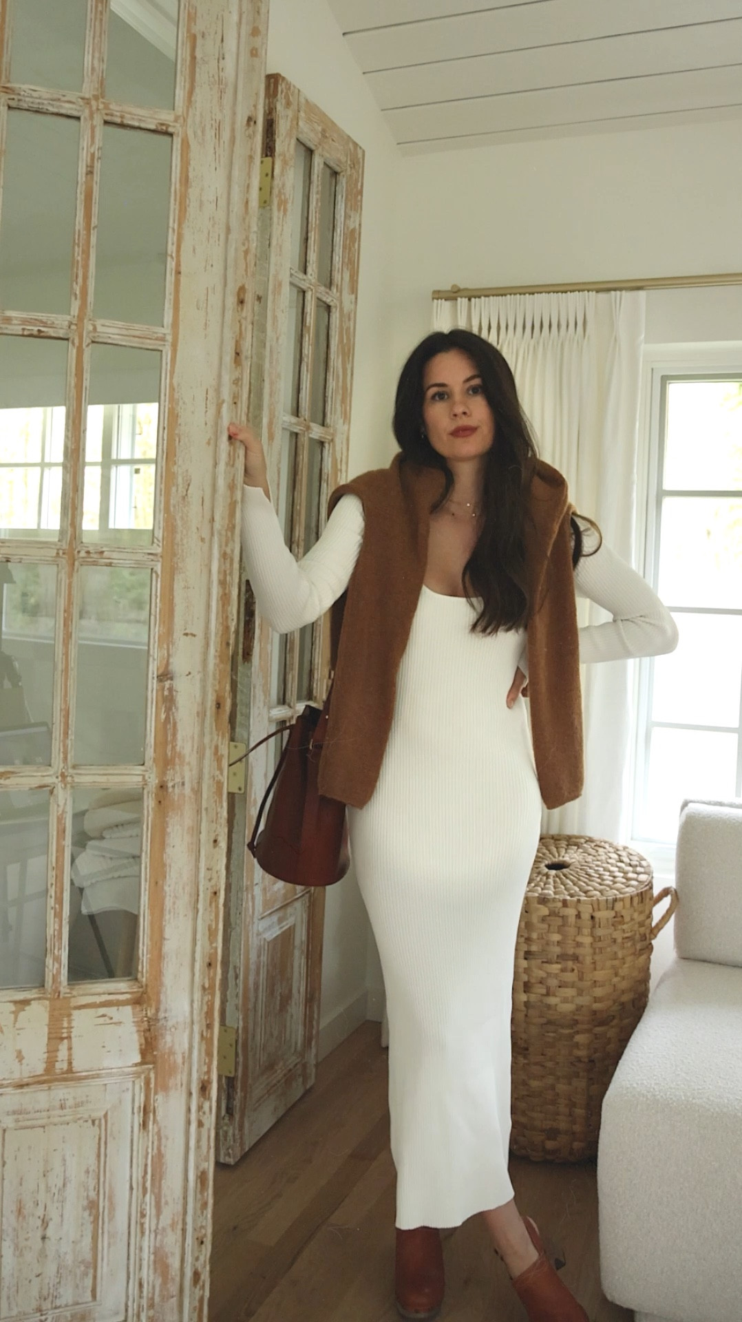 Fall outfit, sweater dress, cardigan, Sézane, neutral outfit, minimal outfit, fall dress, thanksgiving outfit, casual chic outfit  

#LTKVideo #LTKSeasonal #LTKHoliday