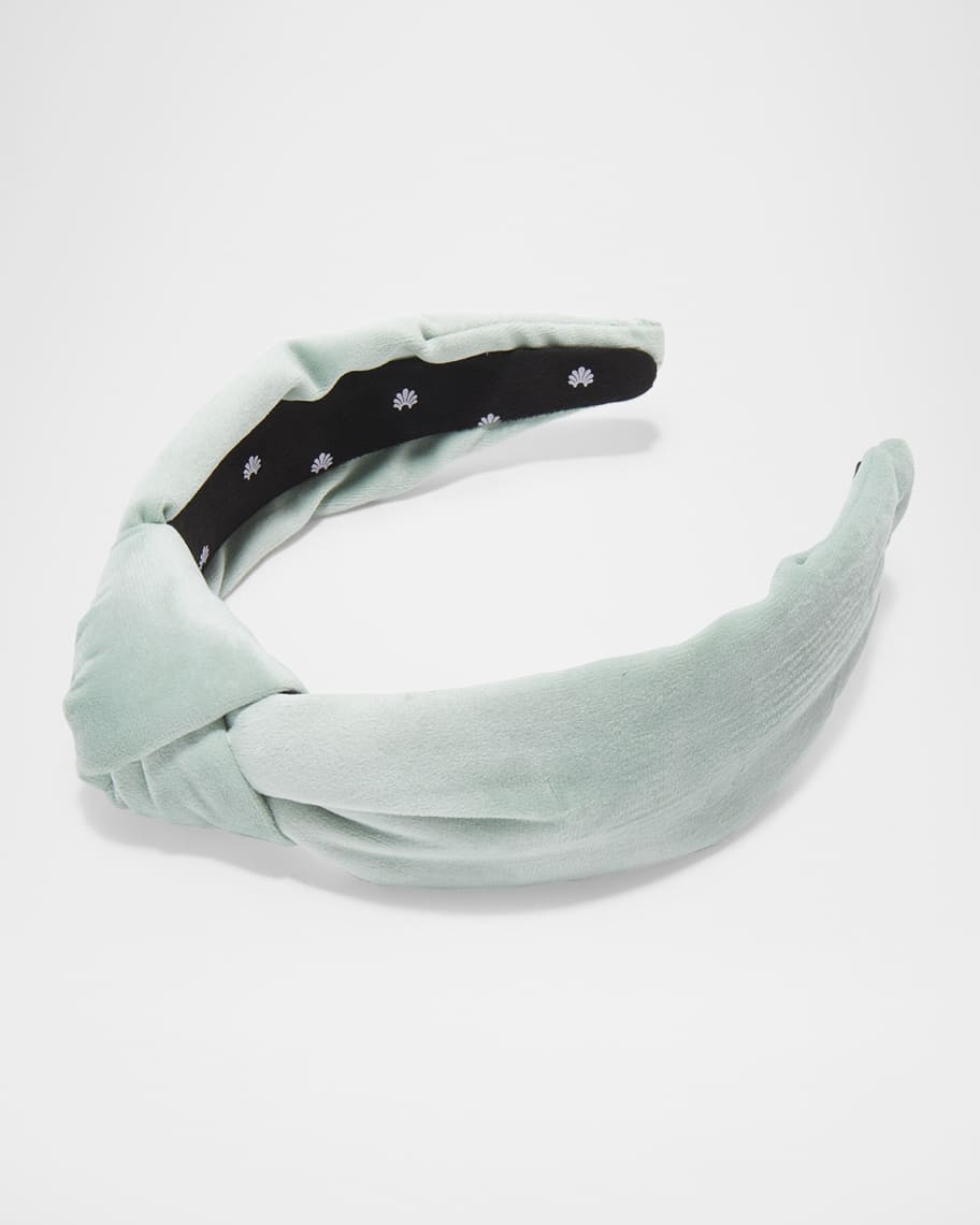 Lele Sadoughi Knotted Velvet Headband | Neiman Marcus