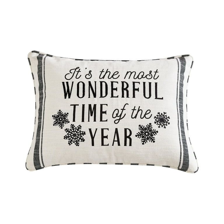 Mainstays Wonderful Time Decorative Throw Pillow, 14”x20” | Walmart (US)