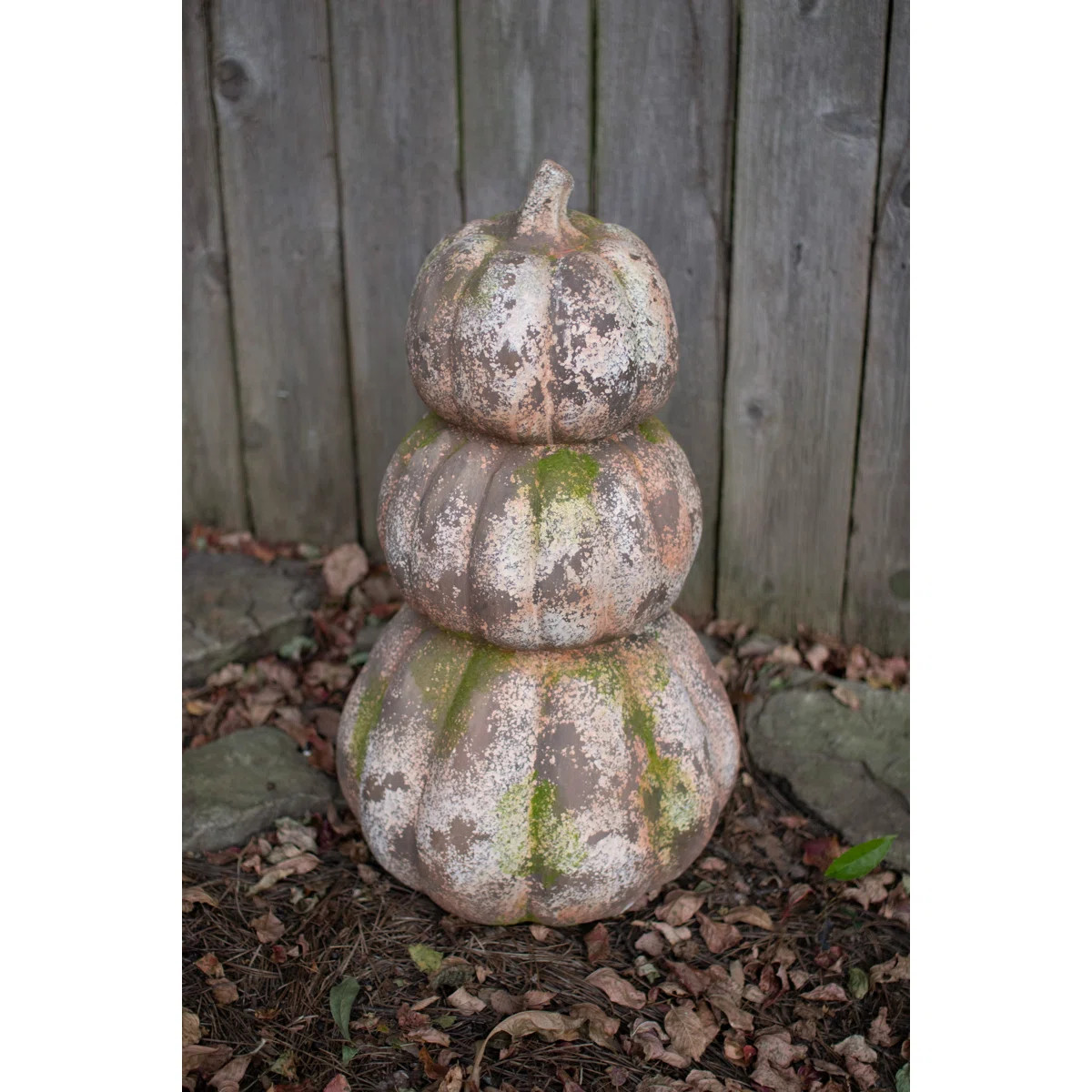 Kalalou Faux Concrete Pumpkin Stack \u2013 Three Decorative Pumpkins 25" H | Wayfair North America