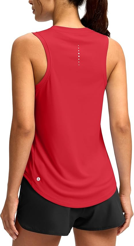 SANTINY Women's Sleeveless Workout Tops Lightweight Tennis Yoga Athletic Running Shirts Racerback... | Amazon (US)