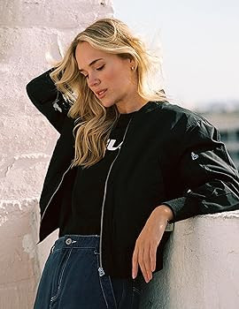 Zeagoo Women's Bomber Jacket Casual Coat Zip Up Spring Fall Clothes with Pockets S-XXL | Amazon (US)