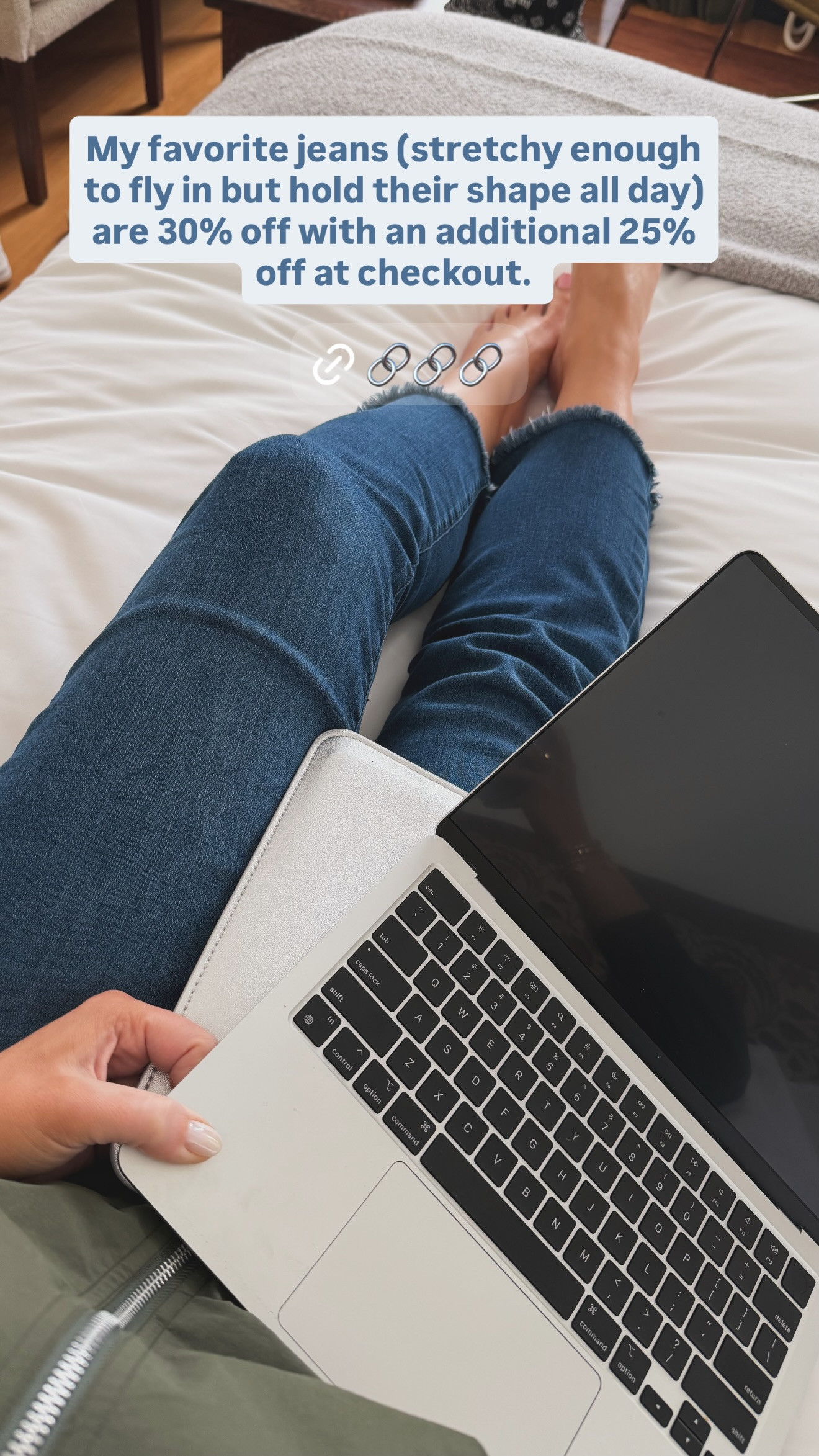 My favorite jeans (stretchy enough to fly in but hold their shape all day) 

 