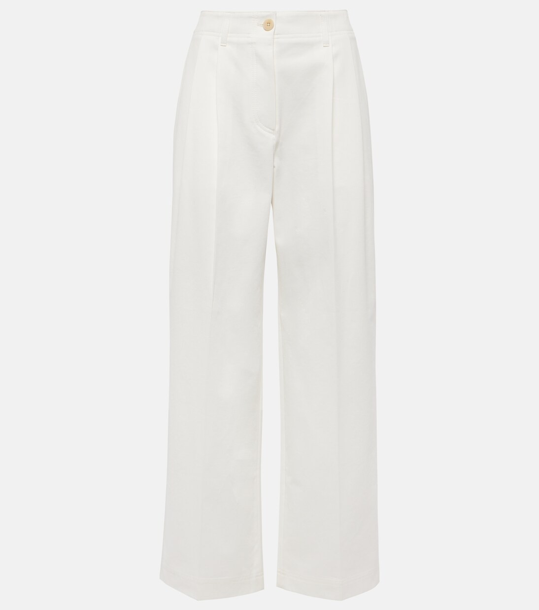 High-rise cotton twill wide-leg pants | Mytheresa (US/CA)