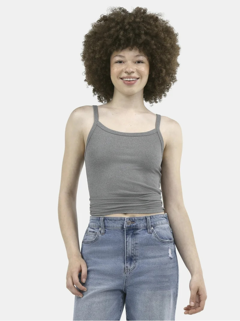 No Boundaries Ribbed Cami Top, Women's XXS-XXL | Walmart (US)