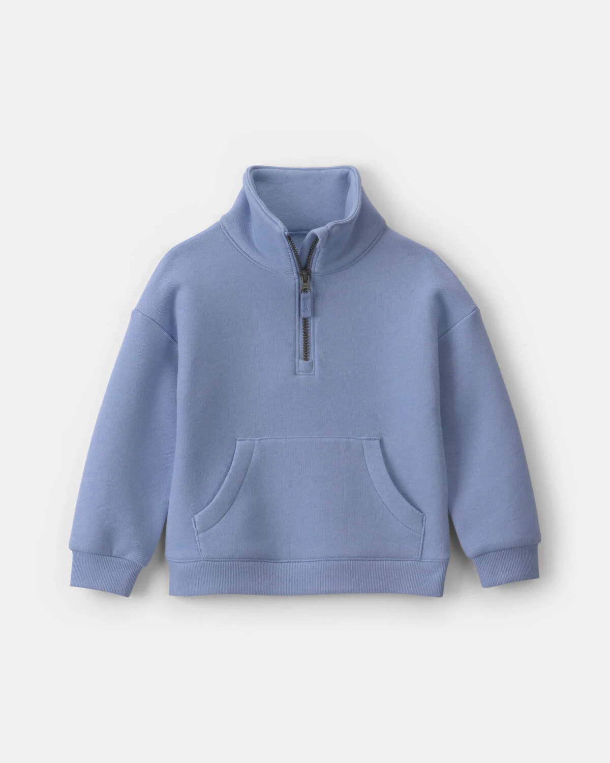 Toddler Girl Fleece Pullover Quarter Zip Sweatshirt - Blue | Carter's | Carter's Inc