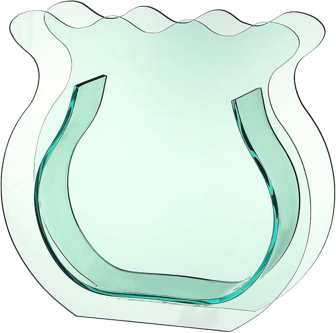 Cyan Acrylic Flower Vase Easy Flower Arrangement,Adorable Design Wide mouthed Flower vases,Modern... | Amazon (US)