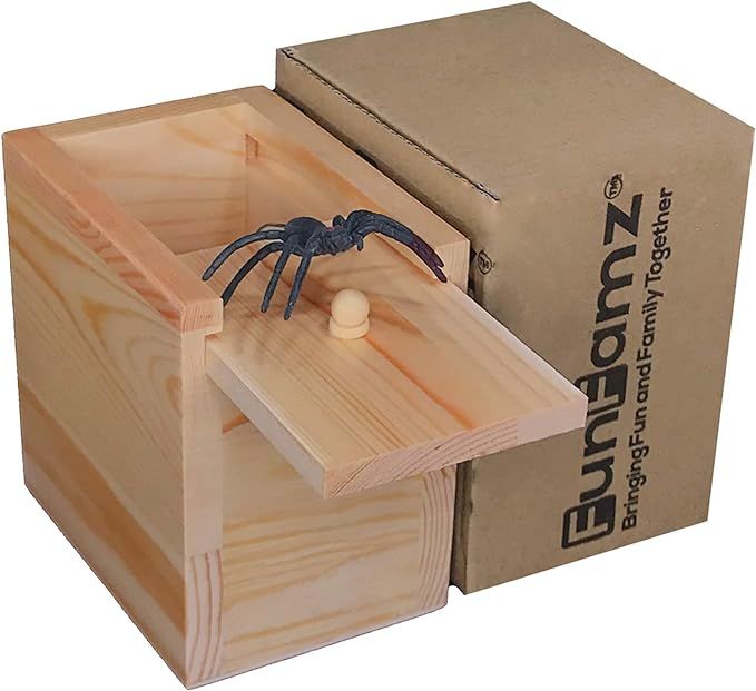 FunFamz The Original Spider Prank Box- Funny Wooden Box Toy Prank, Hilarious Christmas Money Gift... | Amazon (US)
