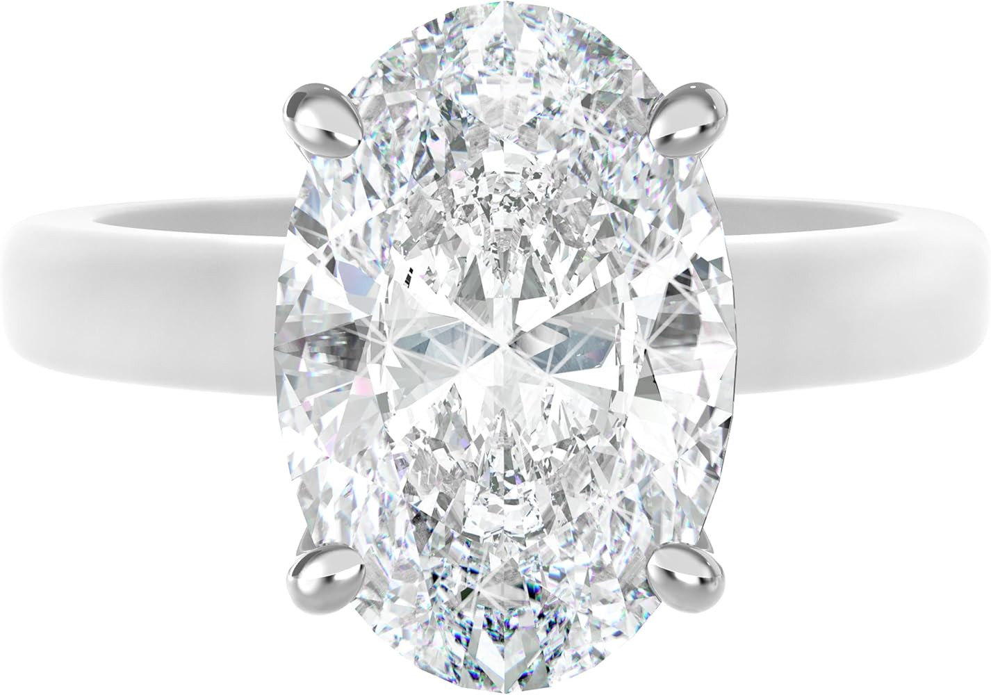 Rinfit Thin Silicone Ring for Her, Oval Cut CZ Stone | Amazon (US)