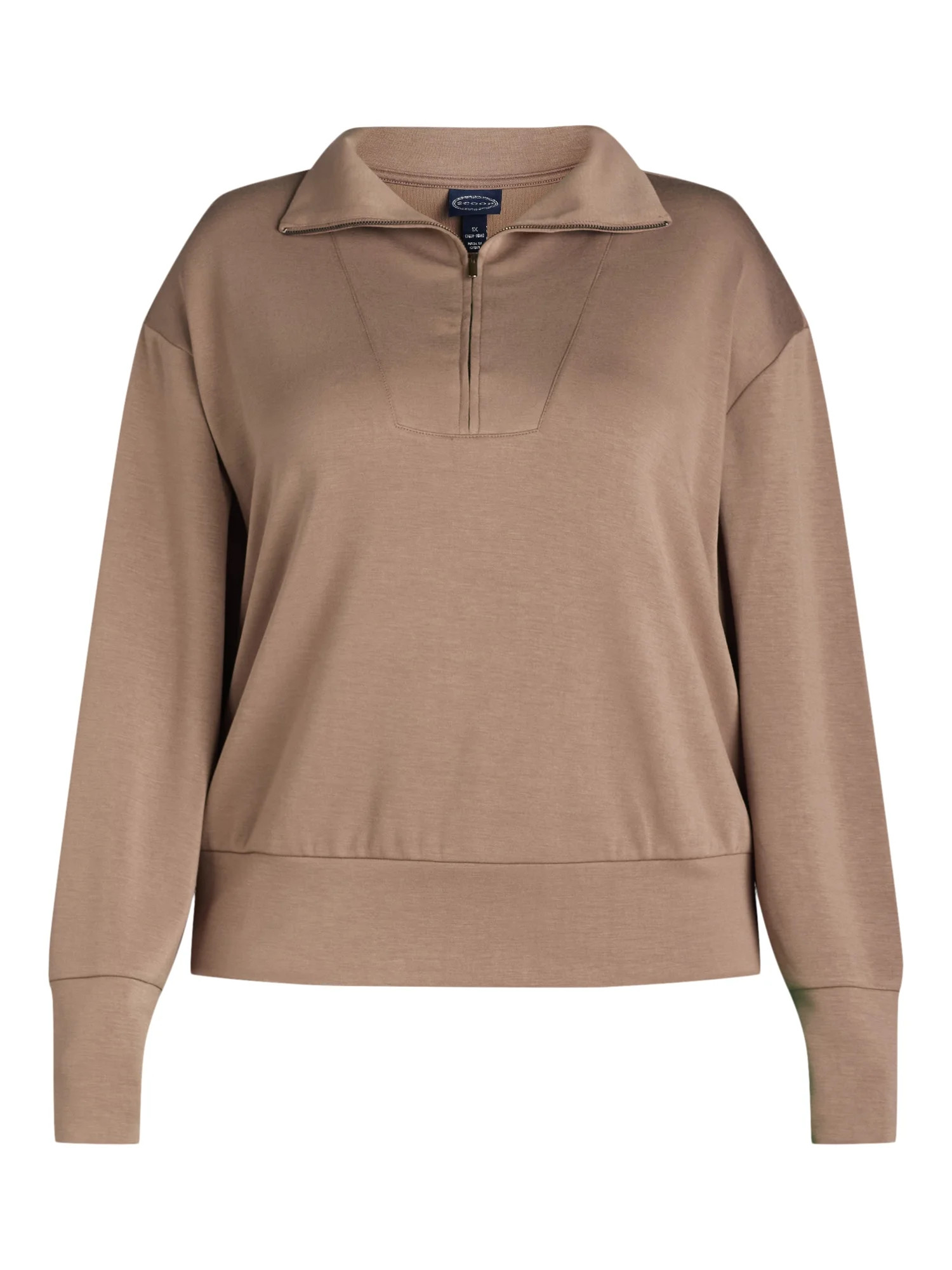 Scoop Women’s Ultimate ScubaKnit Half Zip Sweatshirt, Sizes XS-XXL | Walmart (US)