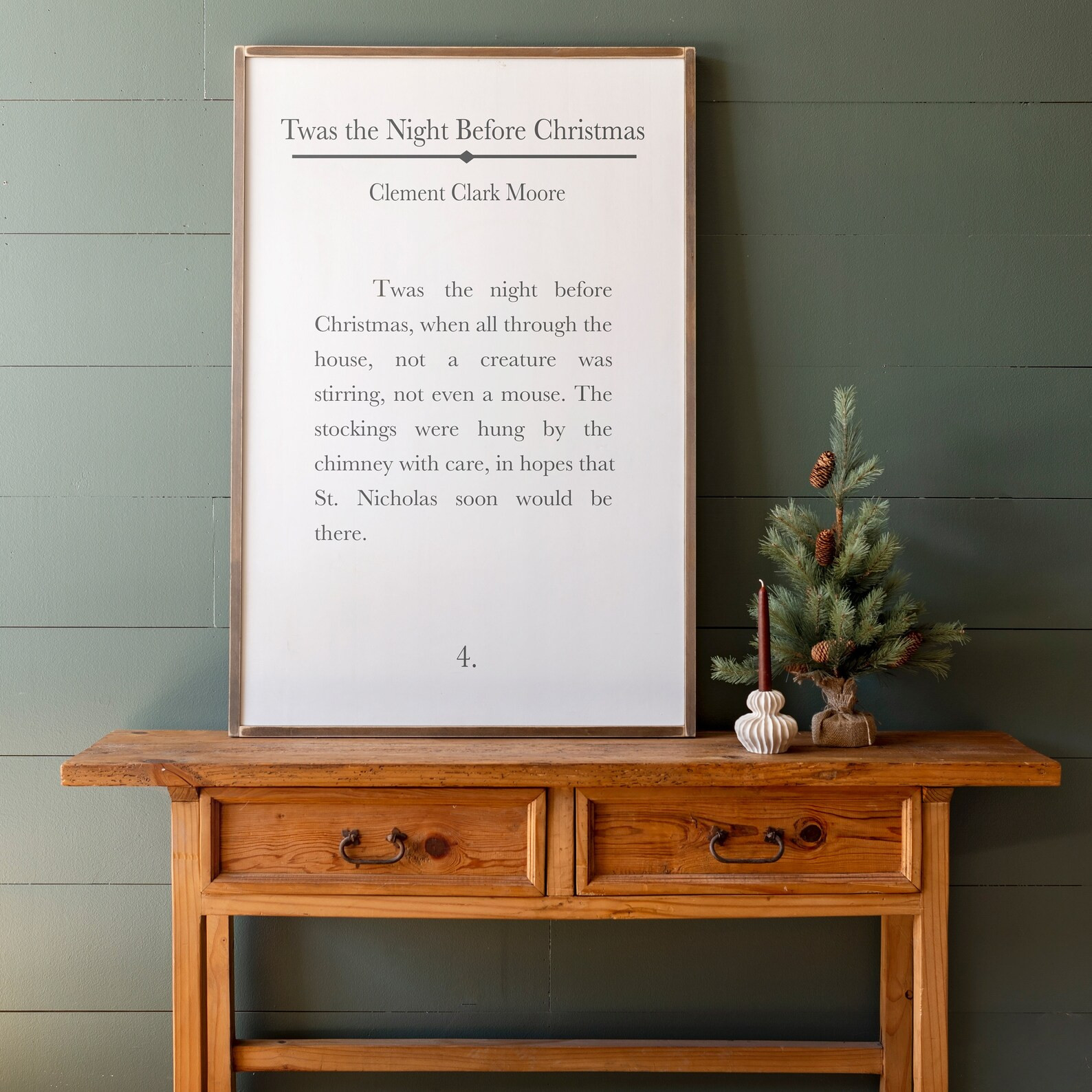 Twas the Night Before Christmas Sign Christmas Wood Sign Holiday Signs Book Page Christmas Christ... | Etsy (US)