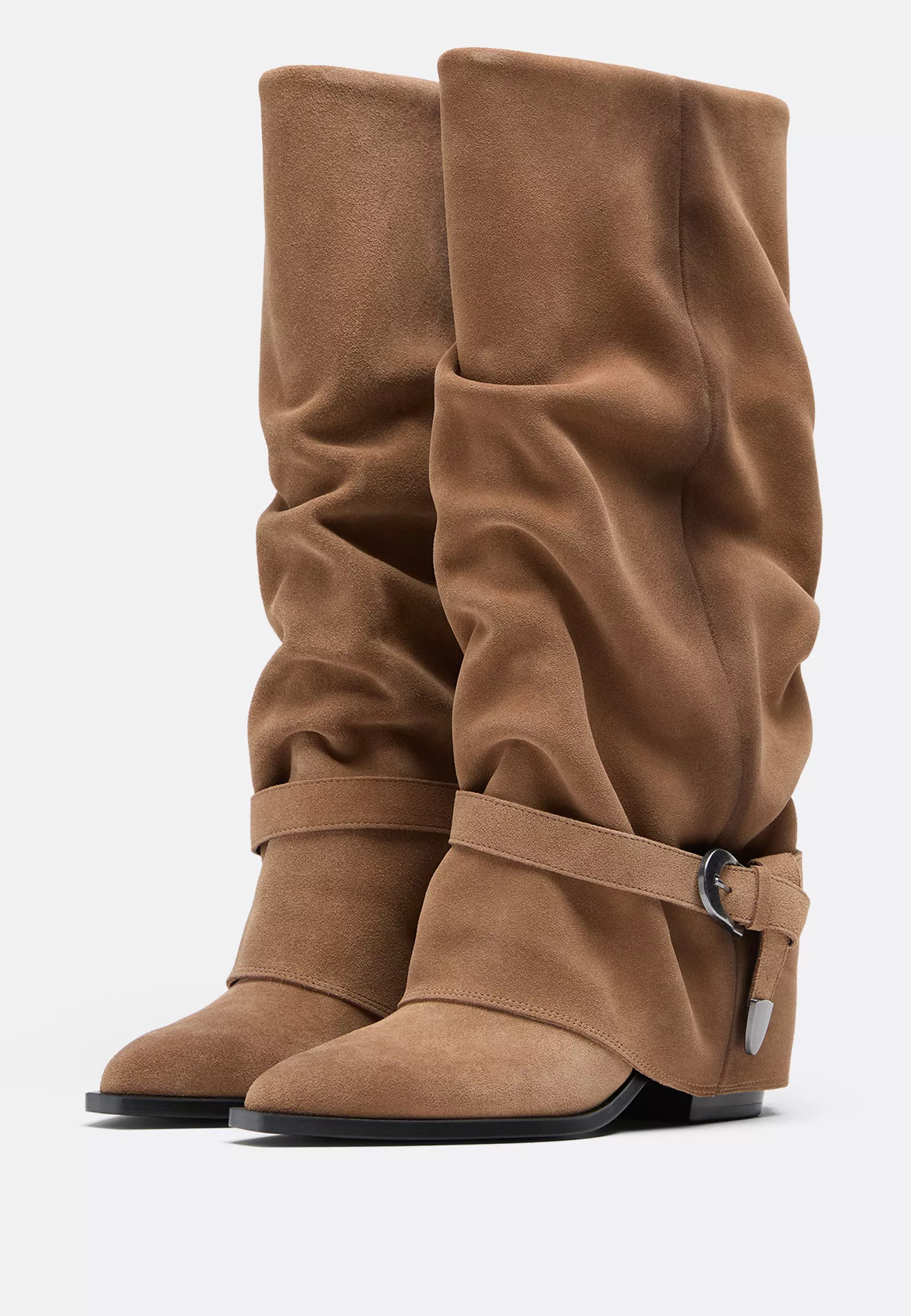 High-heel joots leather boots - Women's fashion | Stradivarius United Kingdom | Stradivarius (UK)