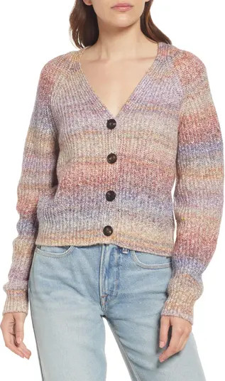 Josie Space Dye Cotton Blend Cardigan | Nordstrom
