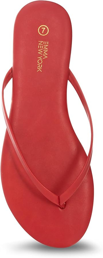 Summer Sandals Flip Flops for Women Vegan Leather Thong Trendy 2025 Dressy Cute | Amazon (US)