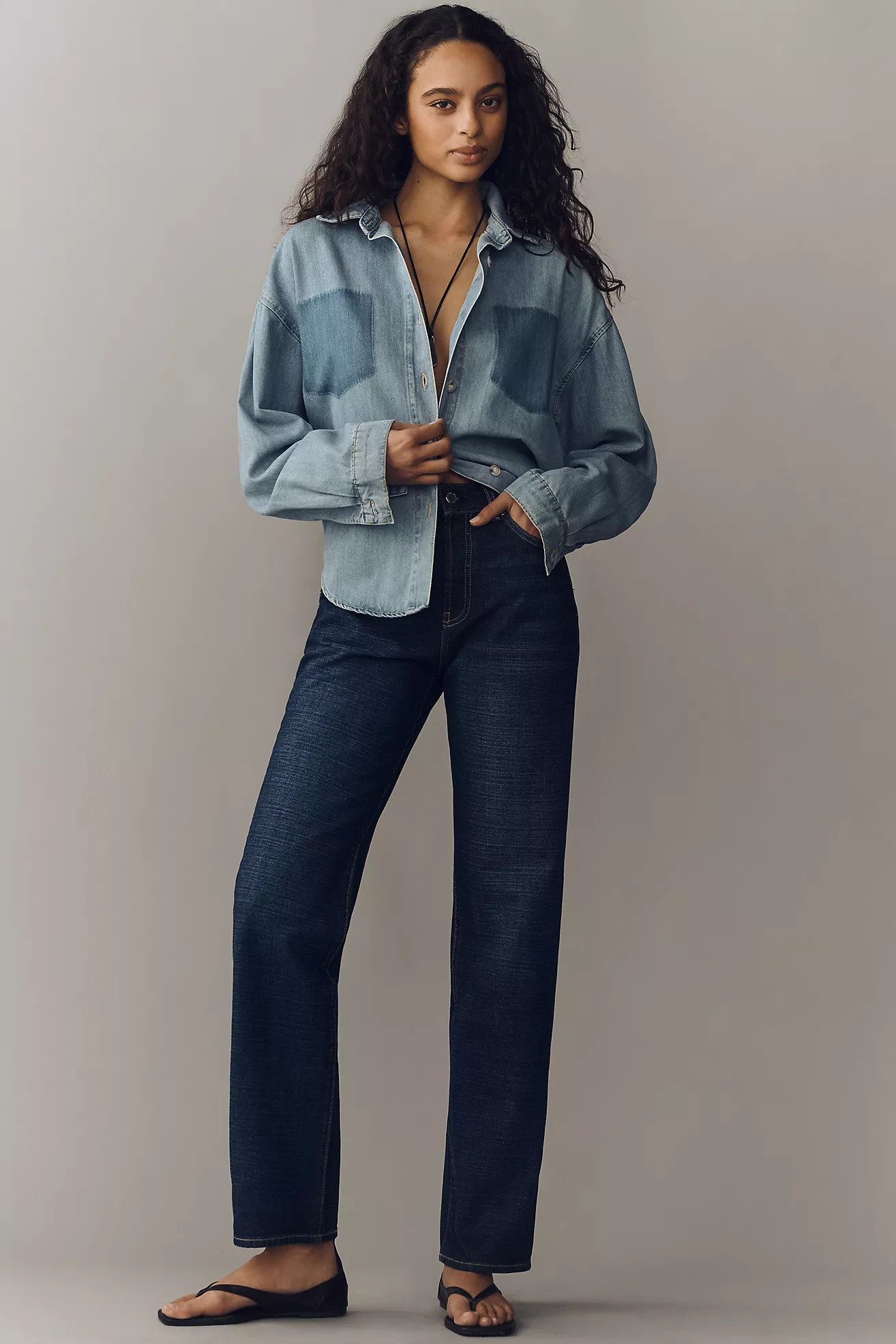 AG Sydney High-Rise Relaxed Straight Jeans | Anthropologie (US)