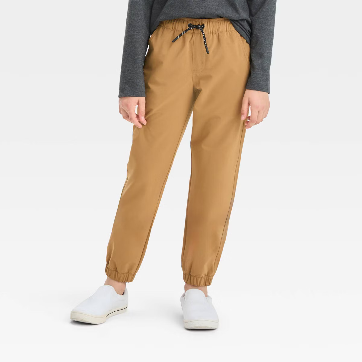 Boys' Stretch Quick Dry Jogger Pants - Cat & Jack™ Brown 12 | Target