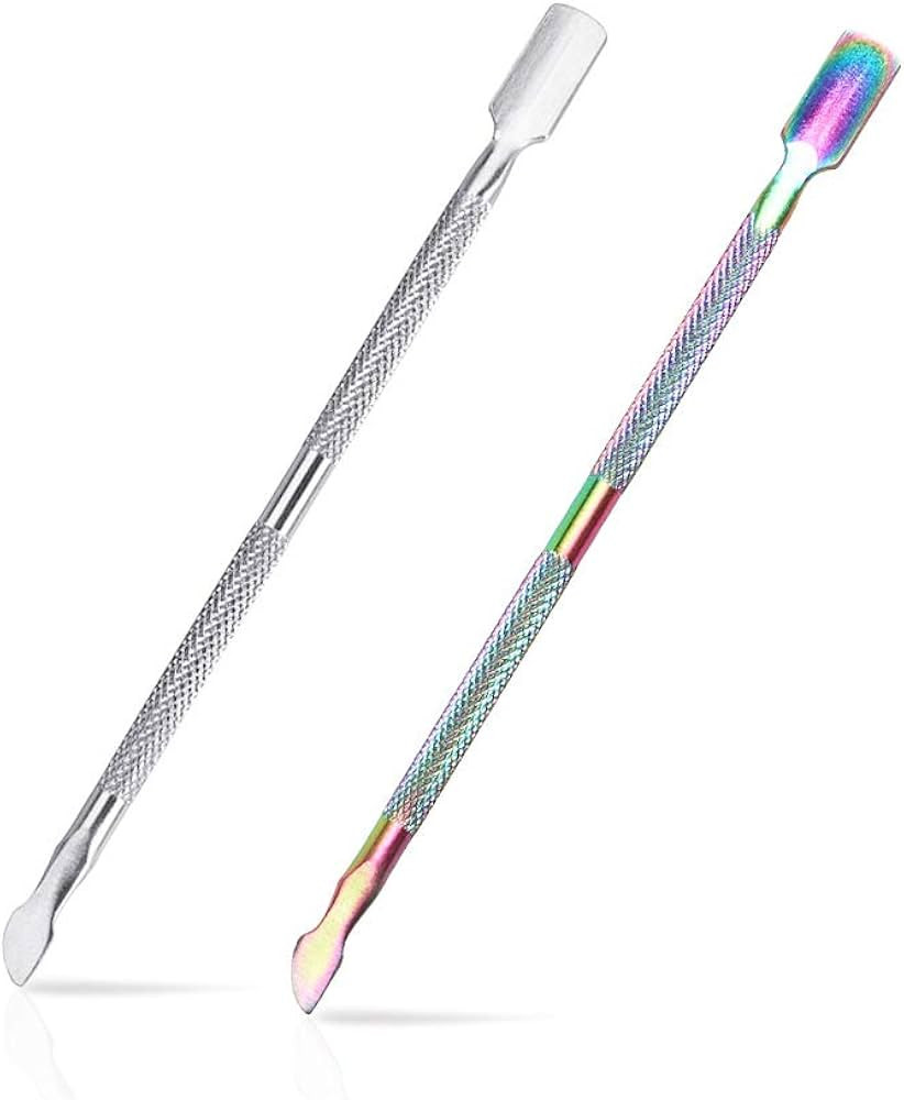 FULINJOY 2PCS Cuticle Pusher and Cutter, Stainless Steel Dual Head Cutter and Trimmer Manicure an... | Amazon (US)