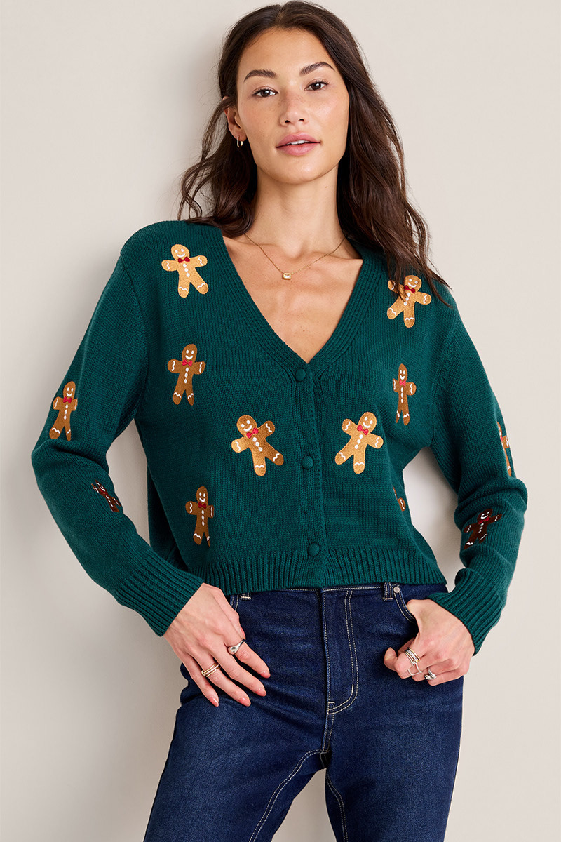 Gingerbread Button Down Cardigan | Francesca's