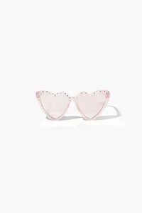 Polka Dot Heart-Shaped Sunglasses | Forever 21 (US)