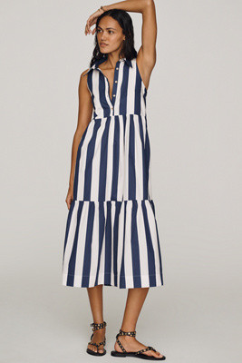 Bettina Sleeveless Tiered Shirt Dress by Maeve | Anthropologie (US)